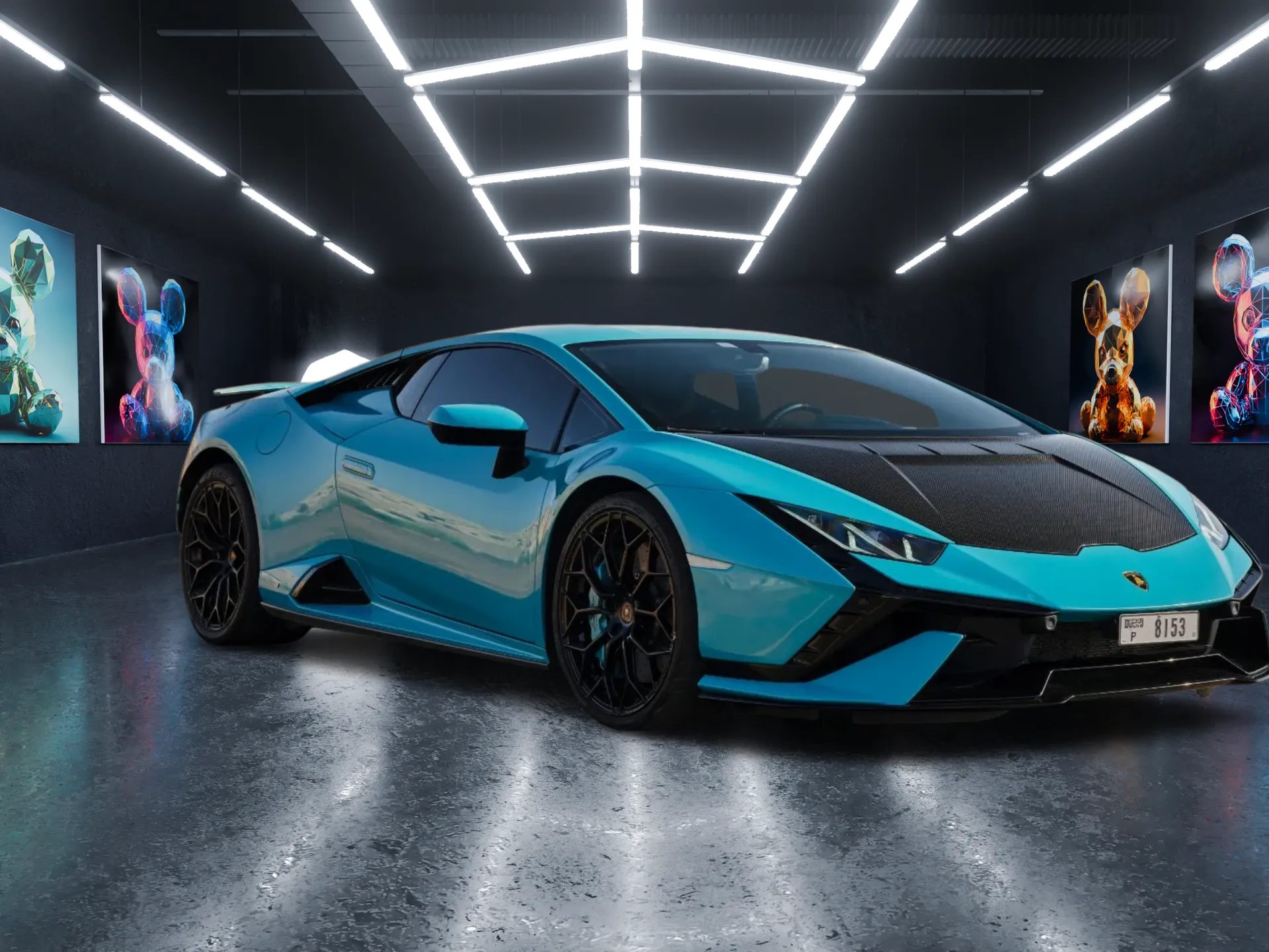 Tiffany Blue Lamborghini Huracán Tecnica supercar