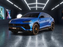 Blue Lamborghini Urus 2022